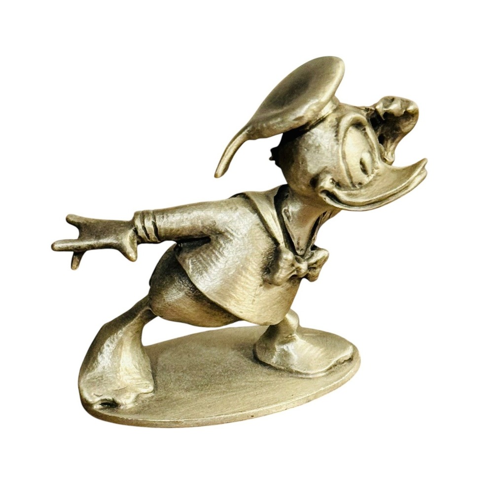 Vintage Disney Donald Duck Pewter Figurine Sailor Suit Collectible Metal Statue